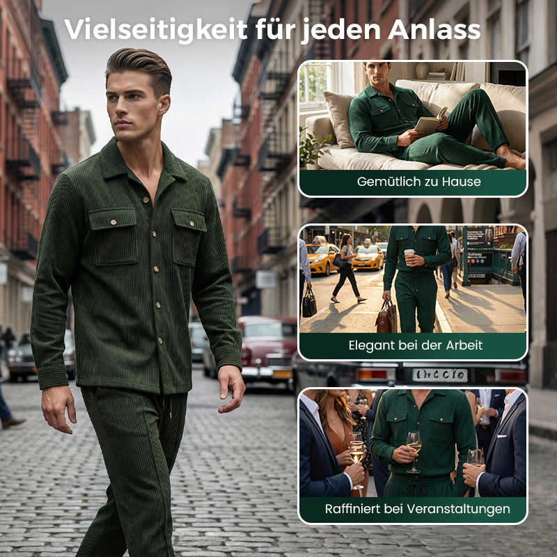 πββοΈ It's selling out fast β don't hesitate! π₯ Men's Waffle Button-Down Jacket and Pants Set