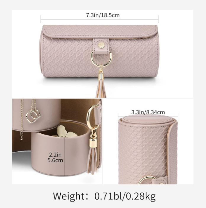 Portable Travel Jewelry Organizer Roll Case
