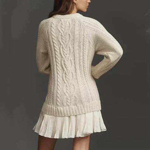 Cable Knit Mini Dress for Women