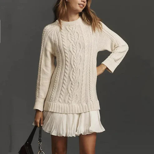 Cable Knit Mini Dress for Women