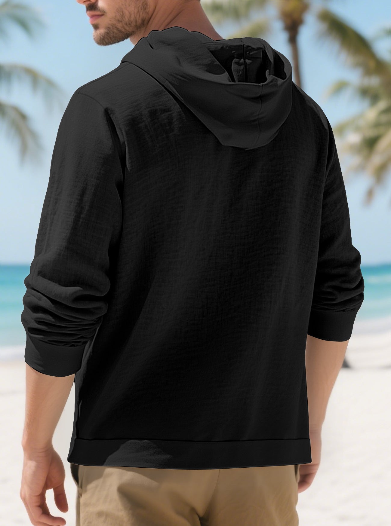 Men's Hooded Casual Loose Jacket & Pants 2-Piece Set
