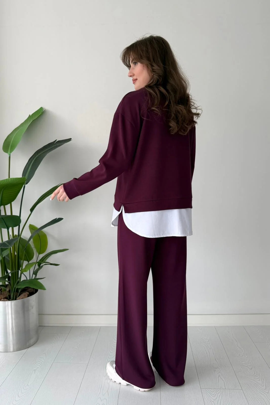 Two-Piece Set with Glittery Pocket Detail Shirt