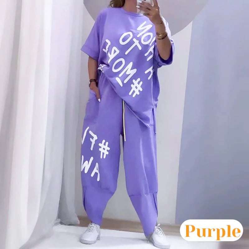 ⏳Time-limited Special⏰ Casual T-Shirt Two Piece Set