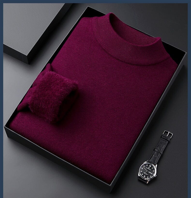 High quality solid color thick cashmere men's sweater Clothing & Accessories So-Comfy