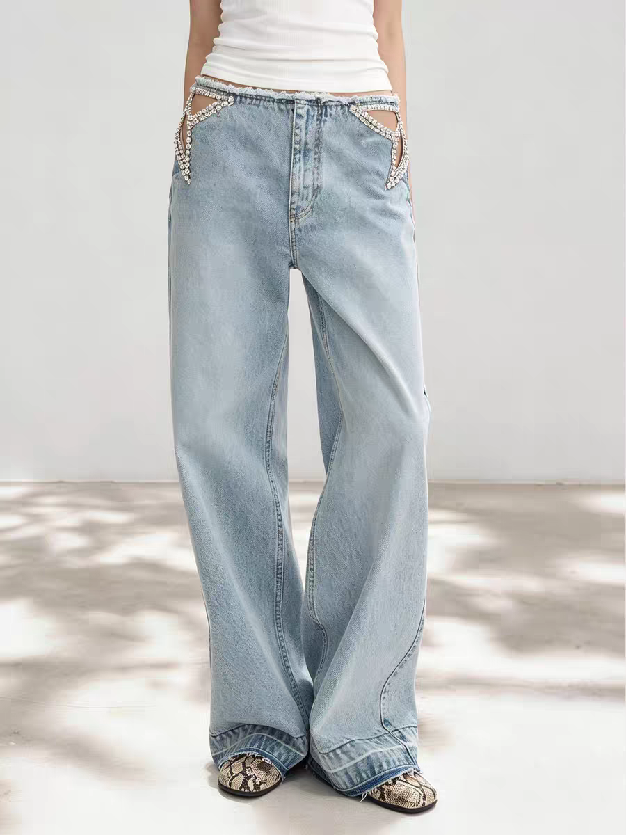Tamannaah Studded Denim Jeans