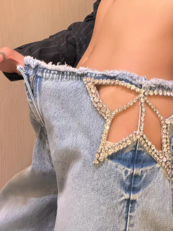 Tamannaah Studded Denim Jeans