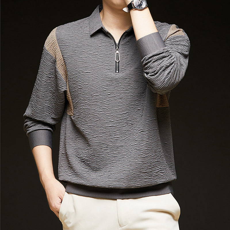 Men's Quarter-Zip Crinkle Shirt