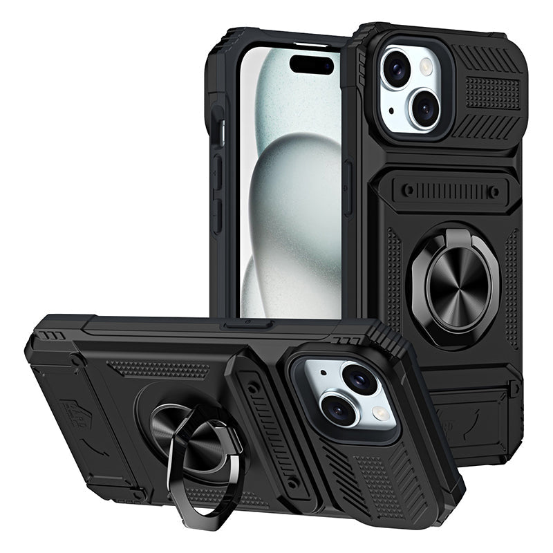 π± Phone Case with Card Holder & Ring Grip β Kickstand, Magnetic Mount, Drop Protection