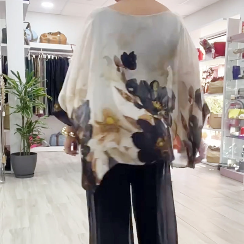 Women's Casual Printed Round Neck Top