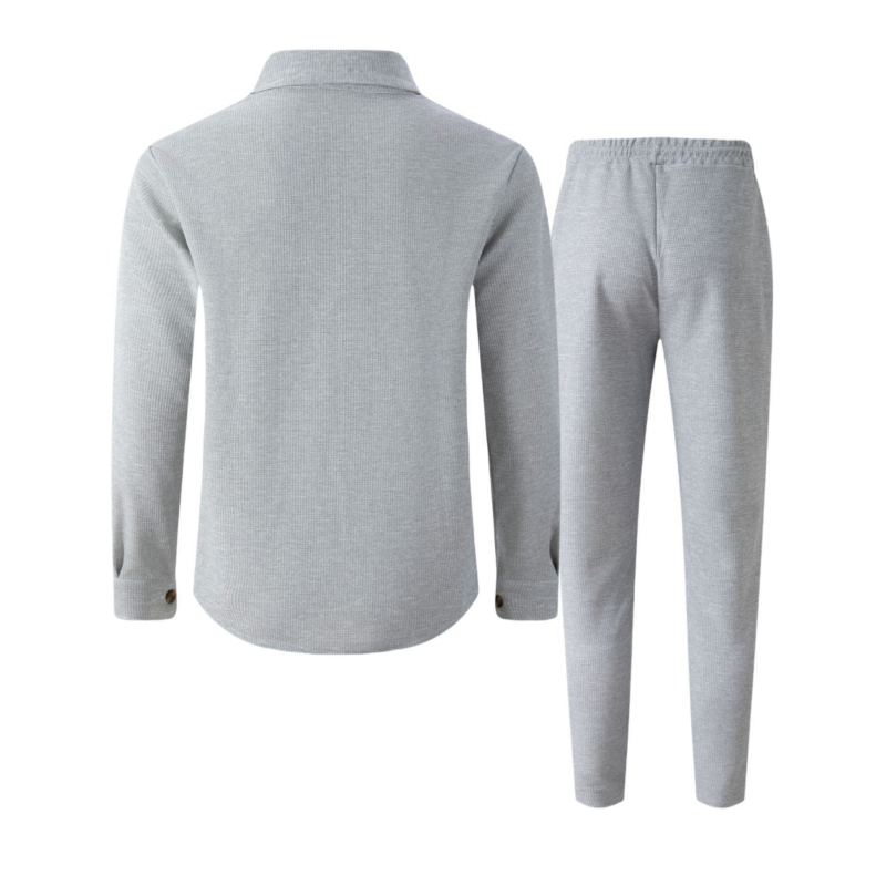 πββοΈ Snapped up in a heartbeat β don't hesitate! π₯ Men's Waffle Button-Down Jacket and Pants Set