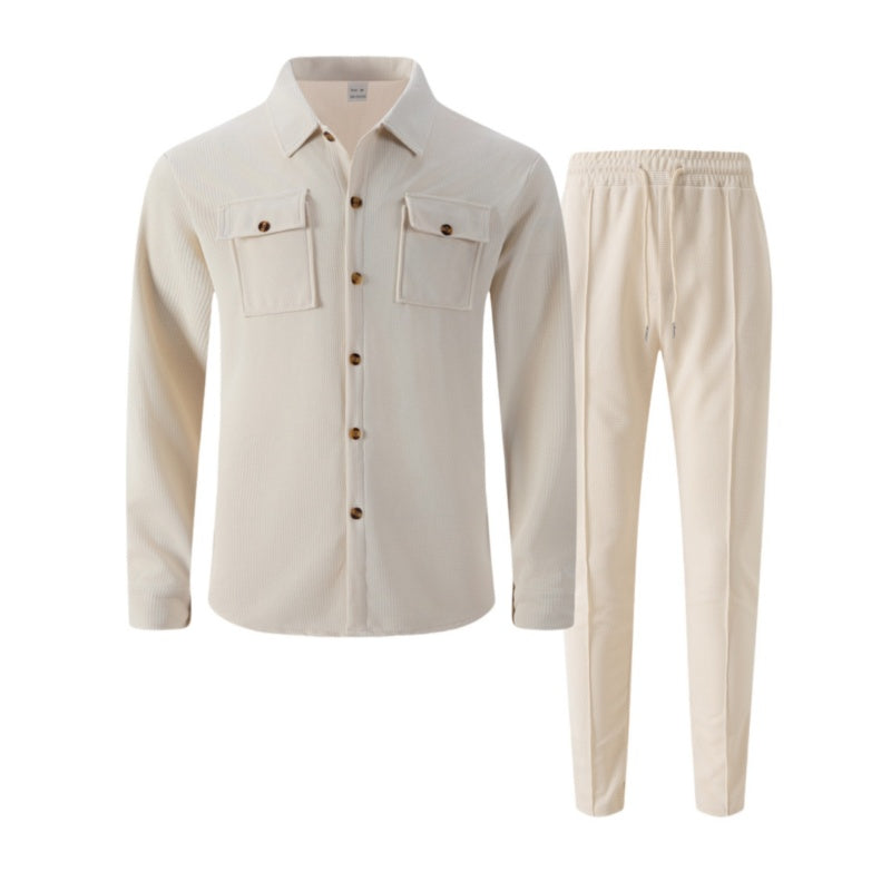 πββοΈ Snapped up in a heartbeat β don't hesitate! π₯ Men's Waffle Button-Down Jacket and Pants Set