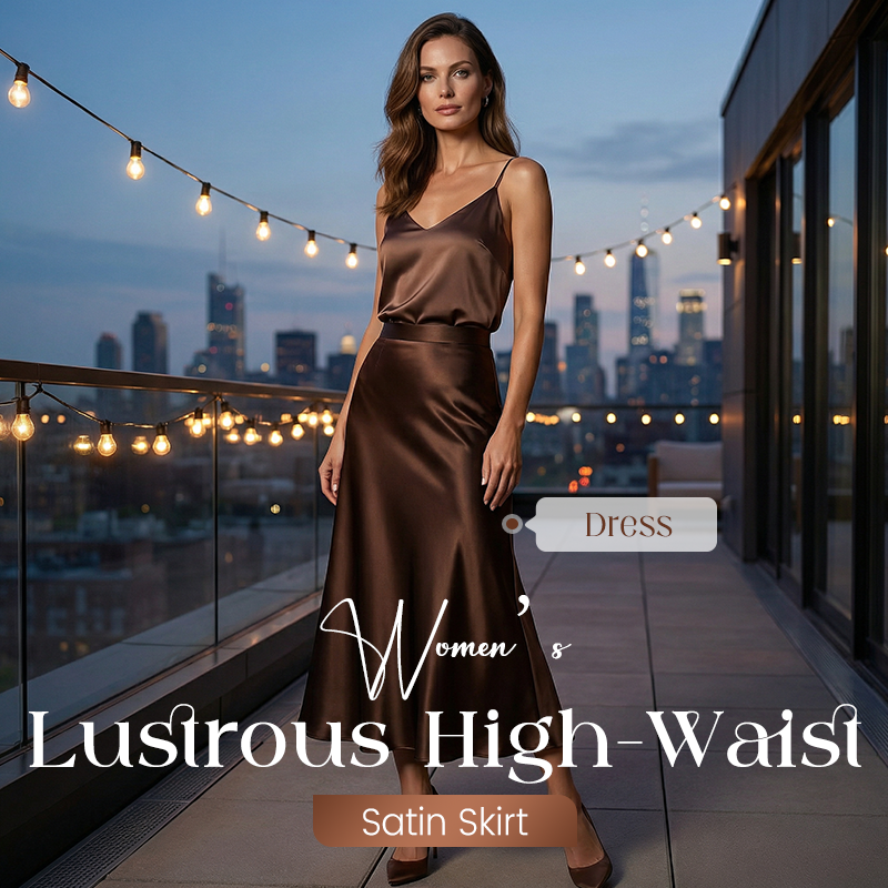 🔥Hot Sale Deals-Women's Lustrous High-Waist Satin Skirt