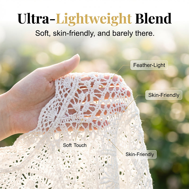 💐58% OFF! Romantic Crochet Shirt – Delicate Openwork & Flowing Sleeves 🦋✨【Limited Offer】 💐58% OFF! Romantic Crochet Shirt – Delicate Openwork & Flowing Sleeves 🦋✨【Limited Offer】