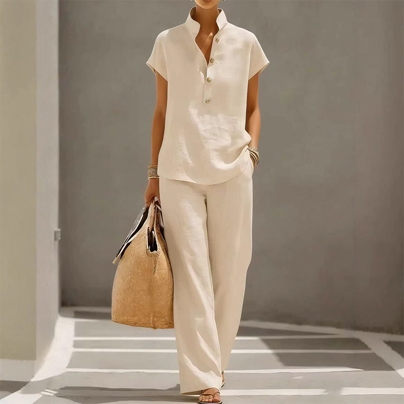 Women's Casual Solid Color Two-Piece Set
