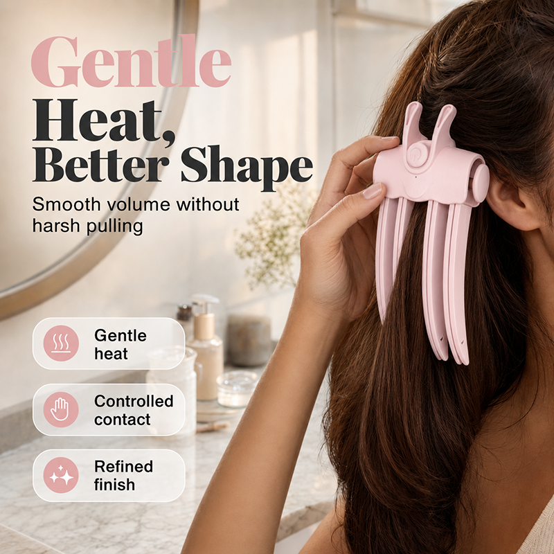 ๐48K+ Sold ๐ Wireless Heated Volumizing Root Lift Clip, Portable Travel Hair Styling Tool for Flat Fine Hair