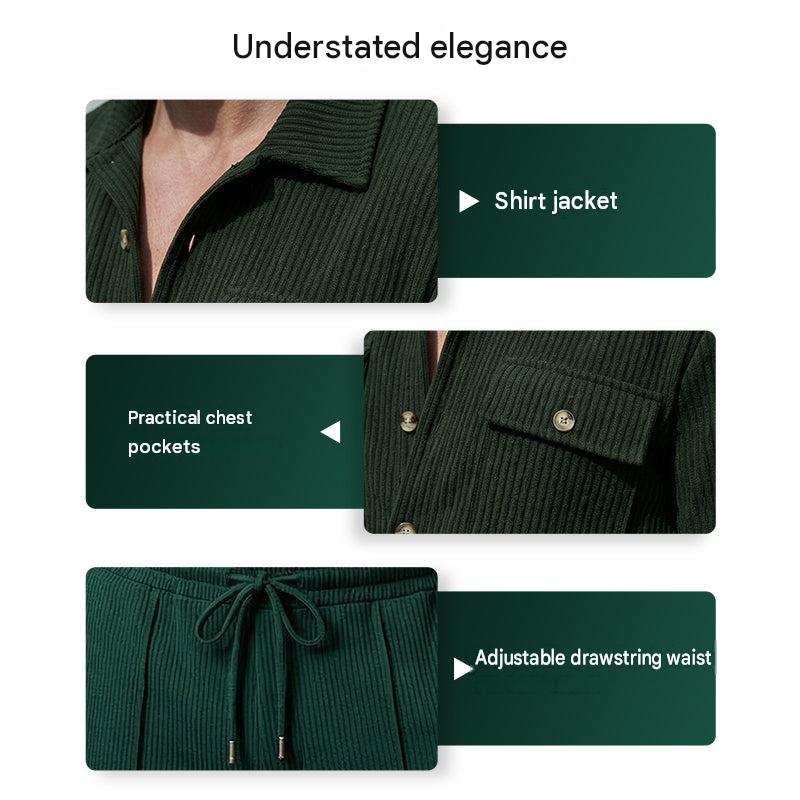 πββοΈ Snapped up in a heartbeat β don't hesitate! π₯ Men's Waffle Button-Down Jacket and Pants Set