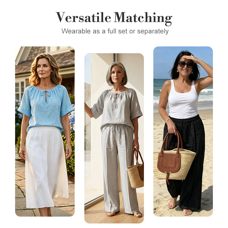 ⏳Time-Limited Special⏰Women's Drawstring Top & Pants 2-Piece Set – Relaxed Fit, Comfortable & Perfect for Lounging or Everyday Style 🌸