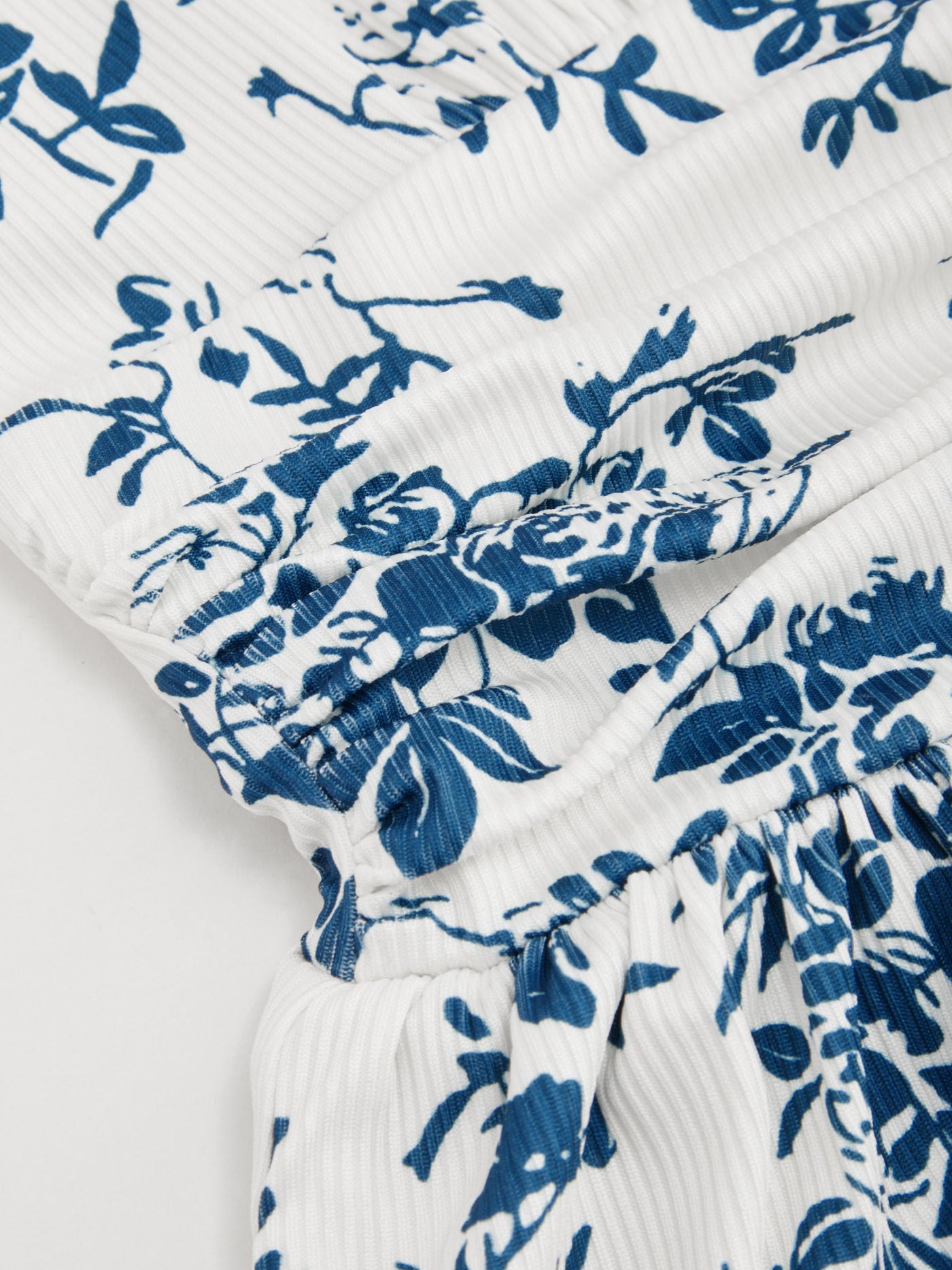 V-neck Floral Ruched Romper