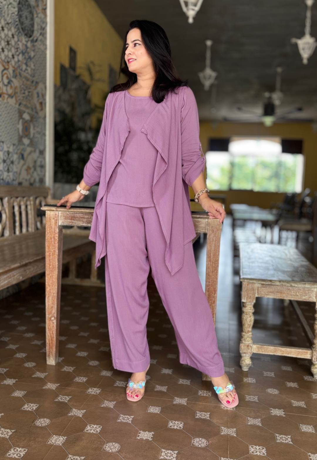 Lilac Soft Cotton Cord Set