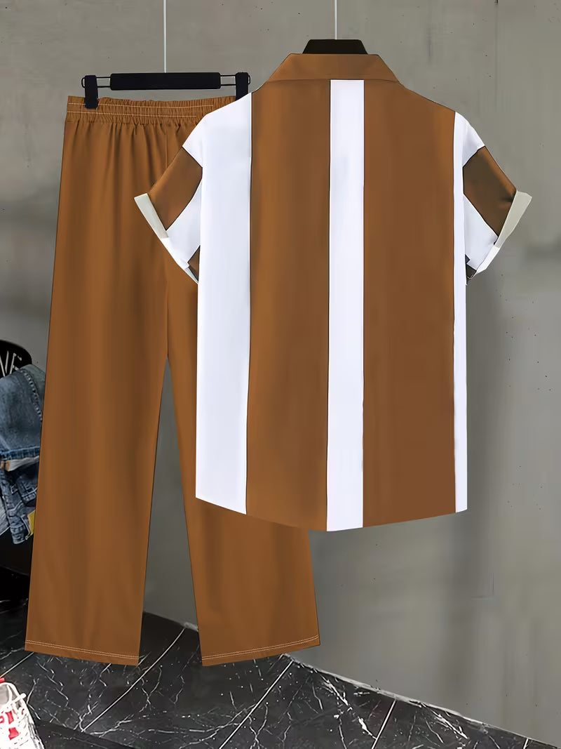 Men’s Royal Stripe Summer Set