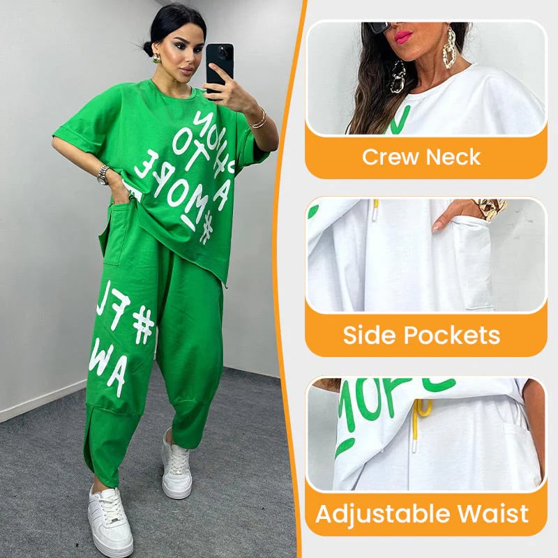 ⏳Time-limited Special⏰ Casual T-Shirt Two Piece Set