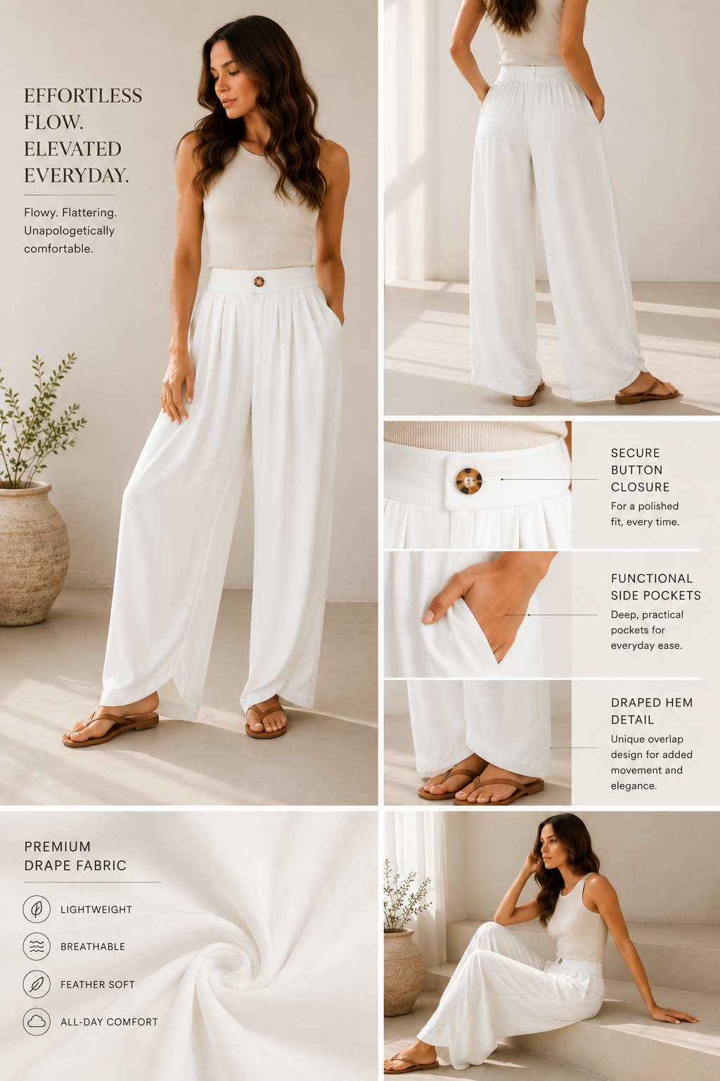 Cloud drape pants