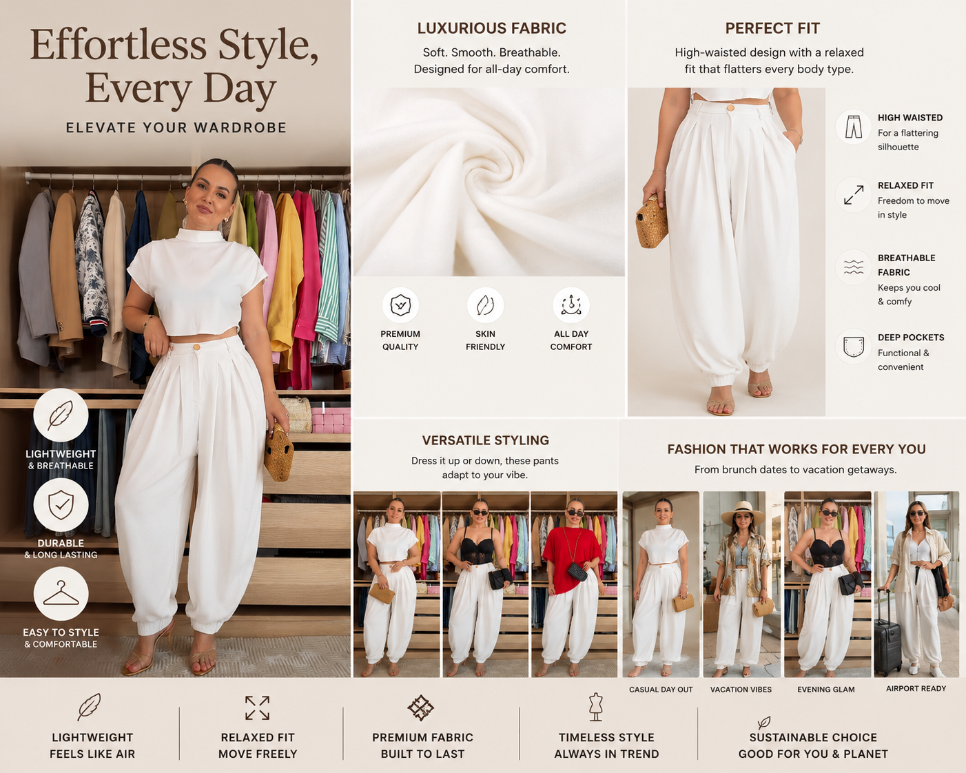 Cloud drape pants
