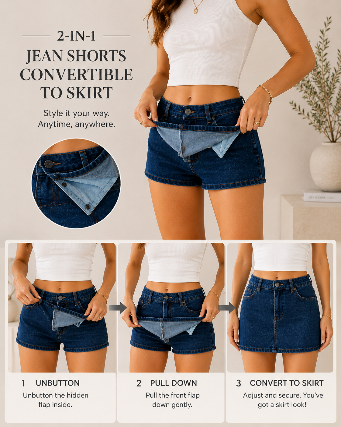 2 in 1 Skirt with shorts