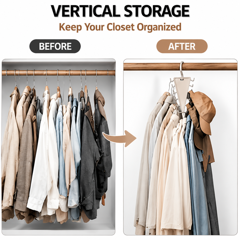Triangle Closet Organizer – Space‑saving, sturdy & versatile ✨