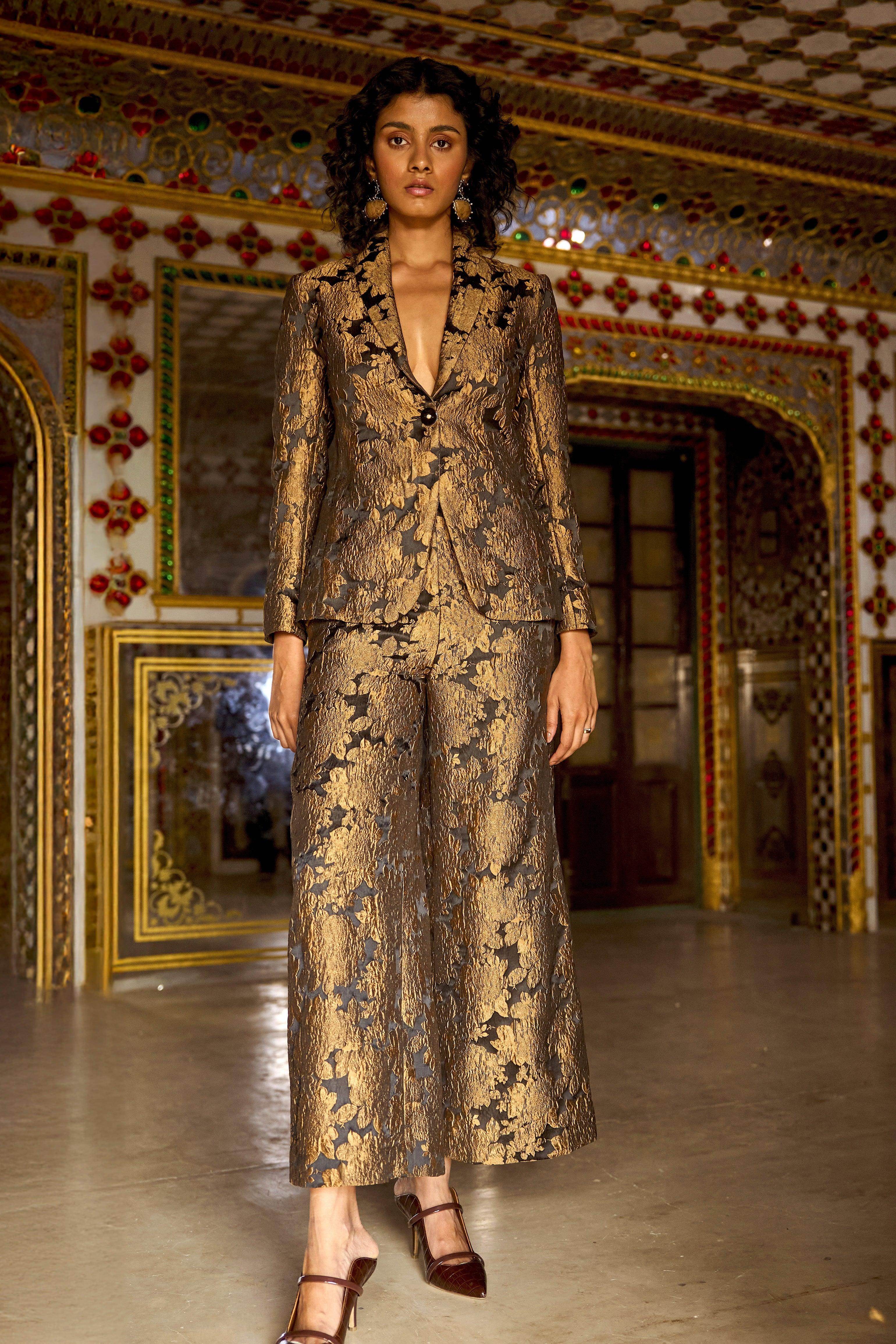 FLORAL BROCADE BLAZER