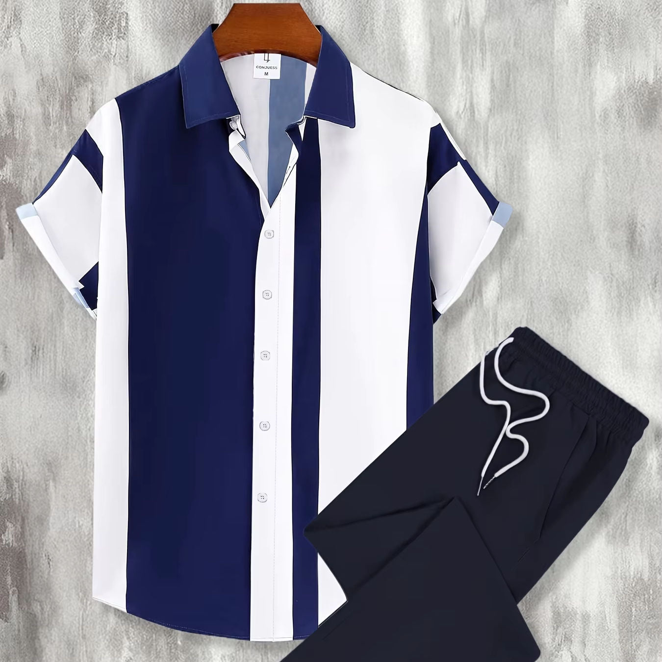 Men’s Royal Stripe Summer Set