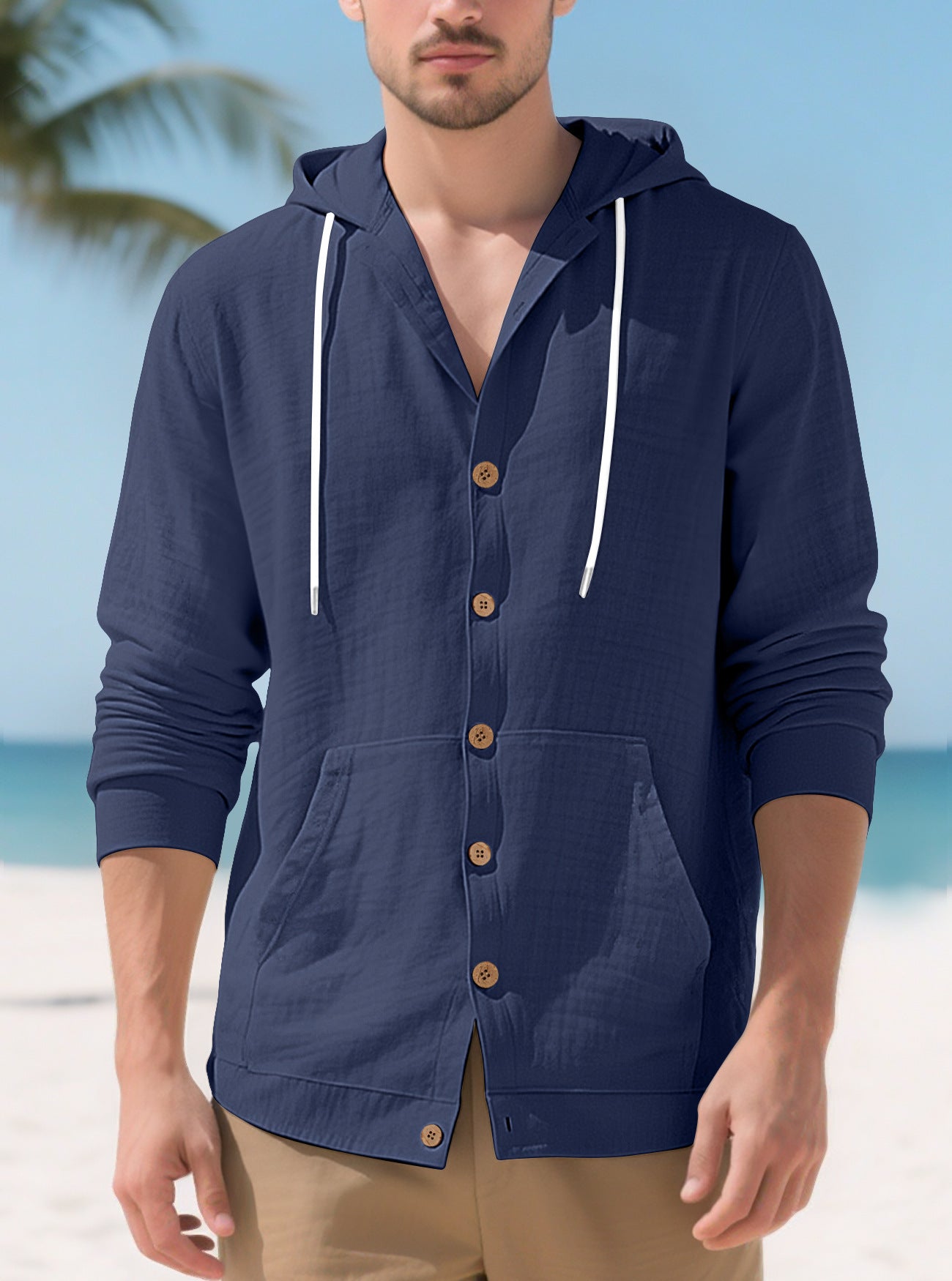 Men's Hooded Casual Loose Jacket & Pants 2-Piece Set