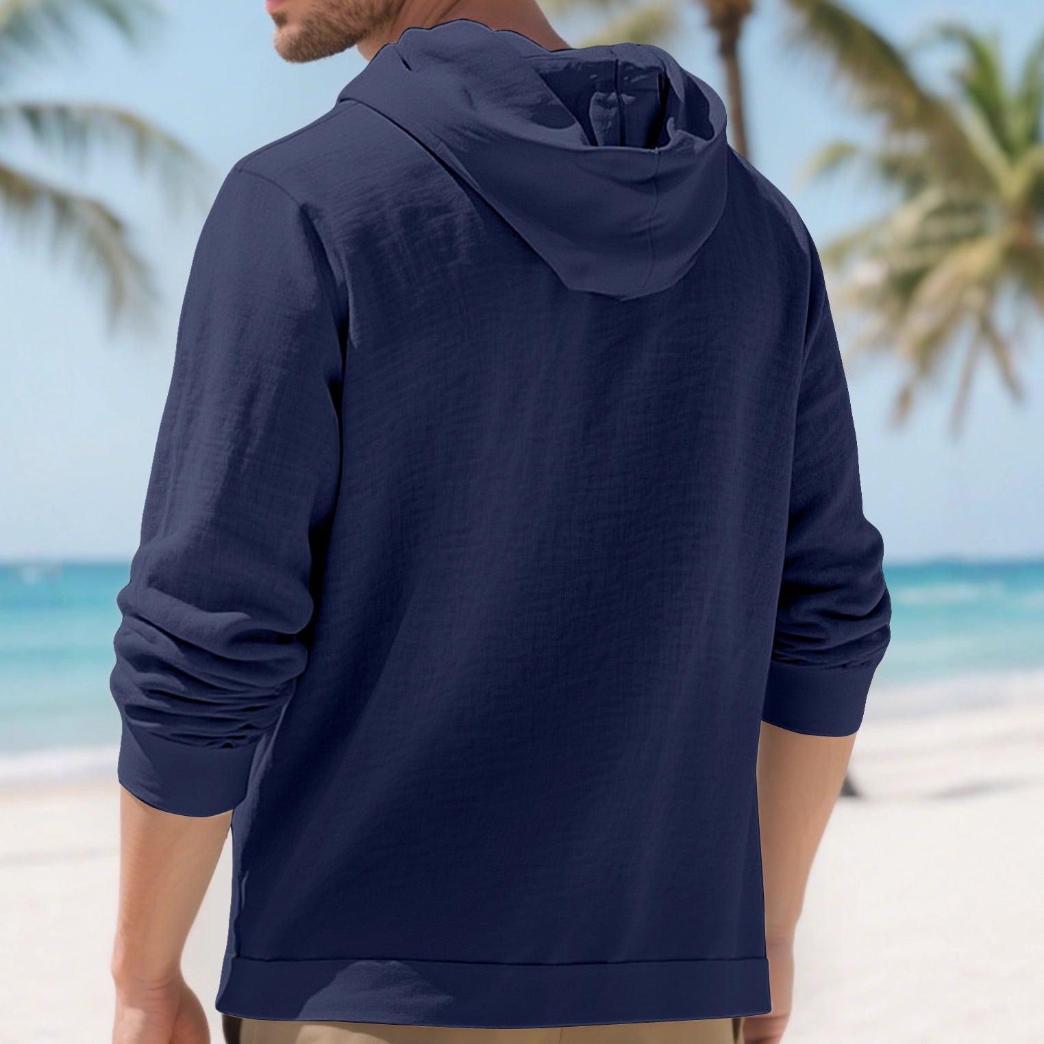Men's Hooded Casual Loose Jacket & Pants 2-Piece Set