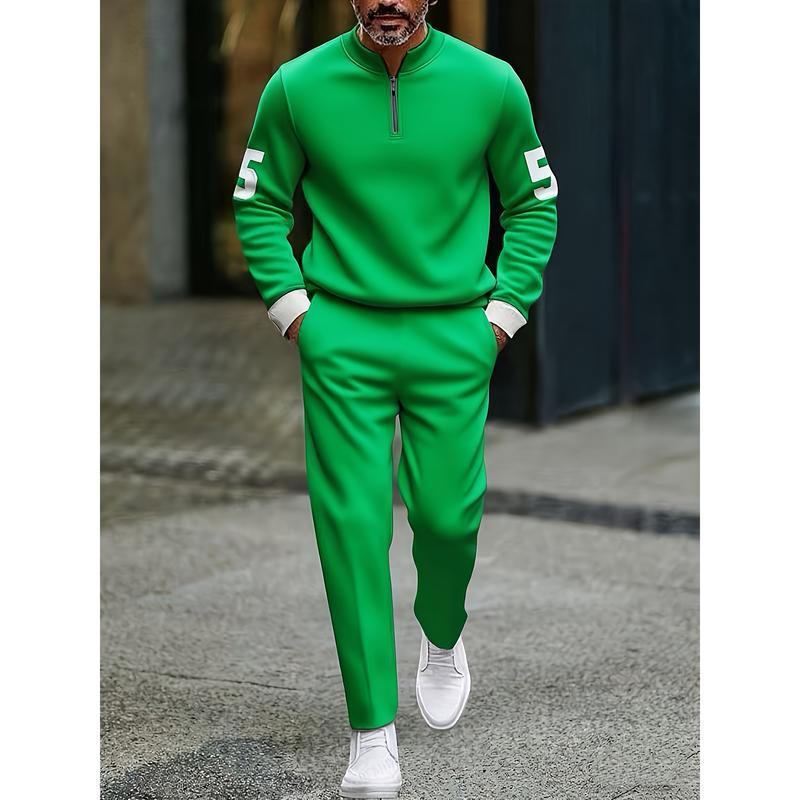 casual fashion men's digital printed sportswear set