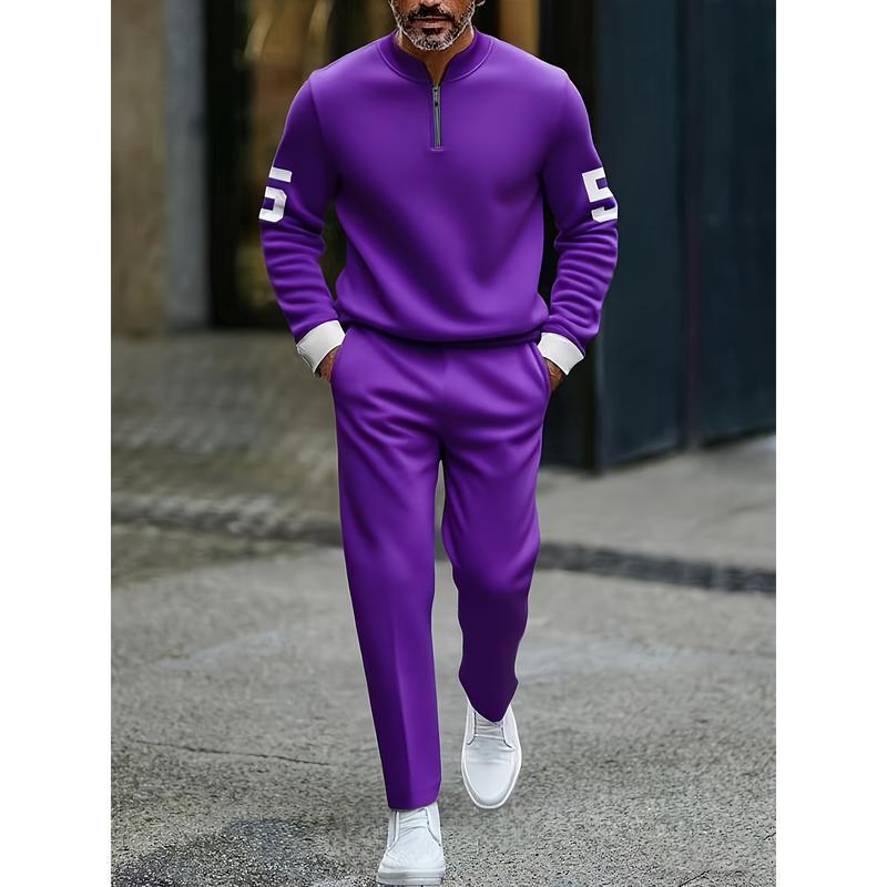 casual fashion men's digital printed sportswear set