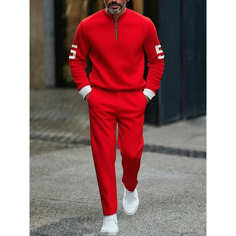 casual fashion men's digital printed sportswear set