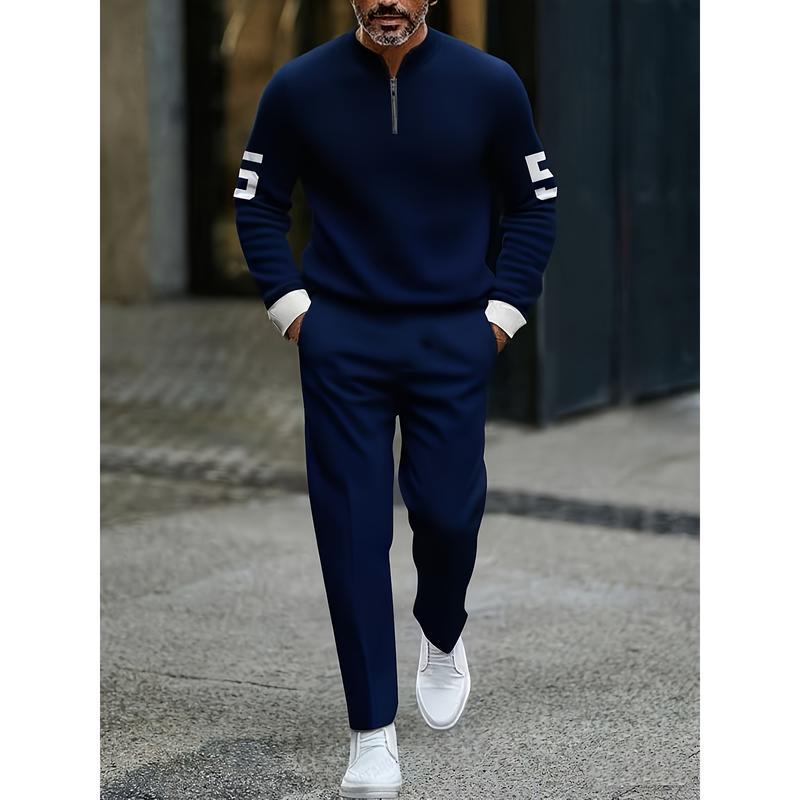 casual fashion men's digital printed sportswear set