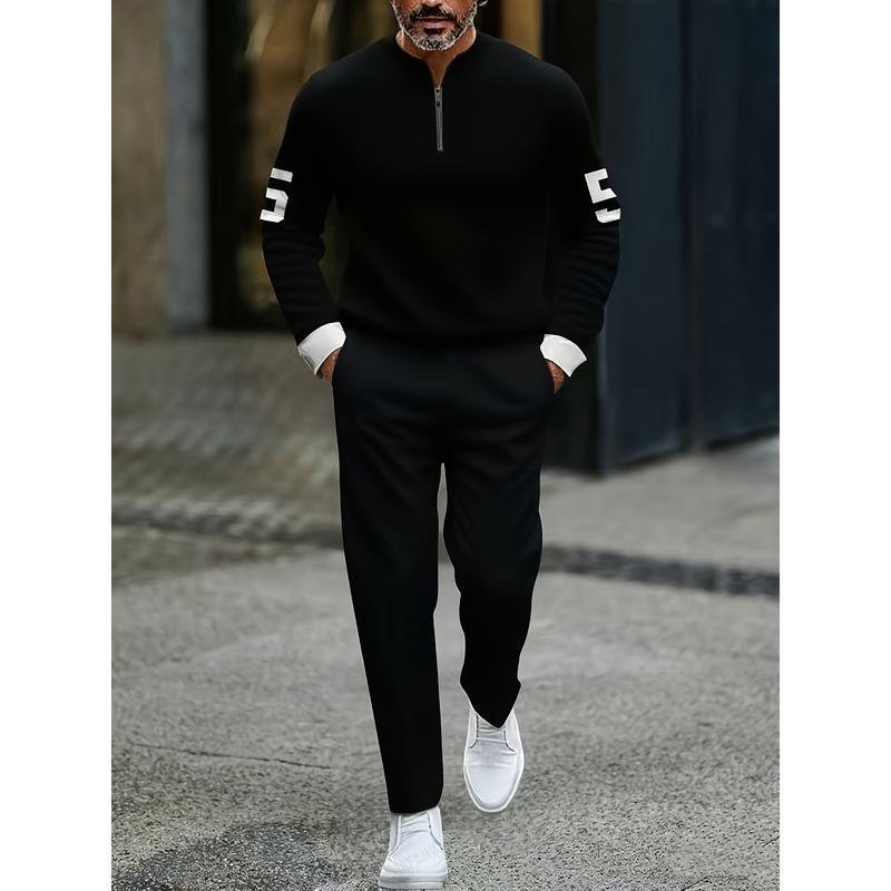 casual fashion men's digital printed sportswear set