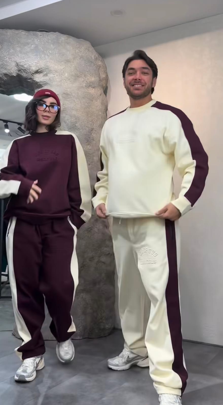 Premium Unisex Essentials Contrast Panel Co-Ord Set