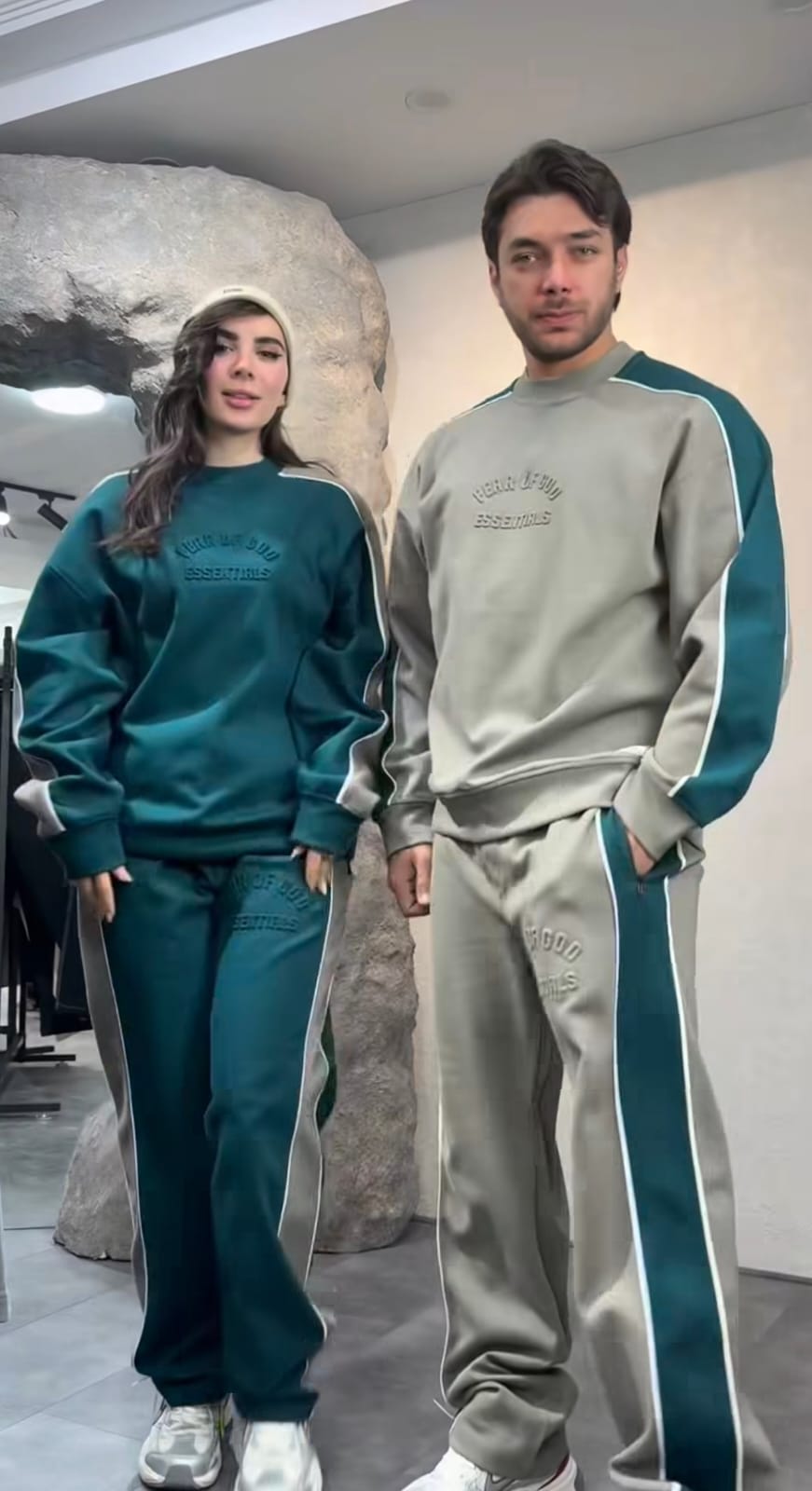 Premium Unisex Essentials Contrast Panel Co-Ord Set