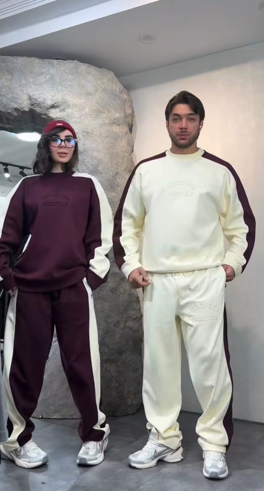 Premium Unisex Essentials Contrast Panel Co-Ord Set