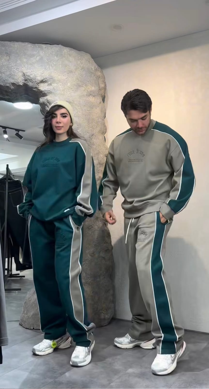 Premium Unisex Essentials Contrast Panel Co-Ord Set