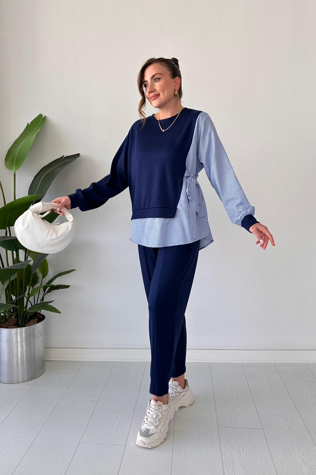 2025 New Design👗 Stylish Long Sleeve Garnished 2-piece Suit