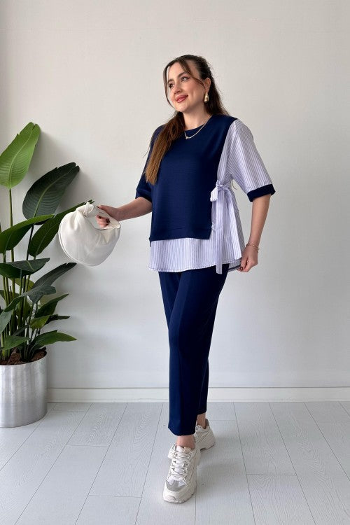 2025 New Design👗 Stylish Long Sleeve Garnished 2-piece Suit
