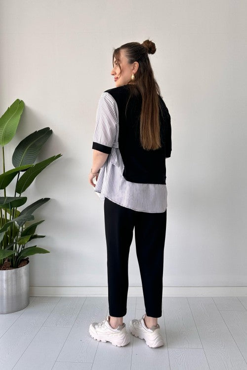 2025 New Design👗 Stylish Long Sleeve Garnished 2-piece Suit