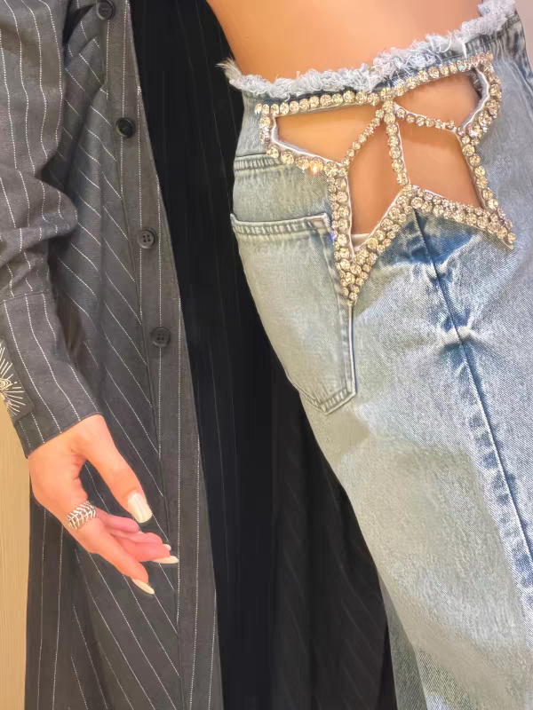 Tamannaah Studded Denim Jeans
