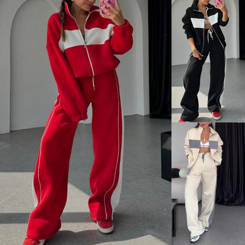 🎉Spring Sale 49% off 🛍️ Women's Two-Piece Color-Block Tracksuit