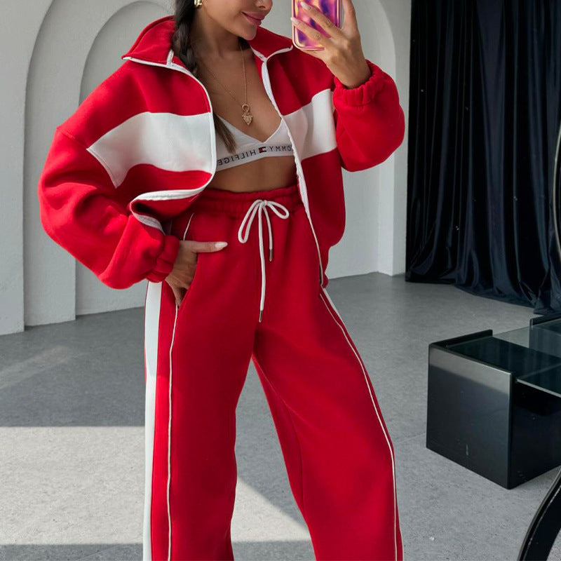 🎉Spring Sale 49% off 🛍️ Women's Two-Piece Color-Block Tracksuit