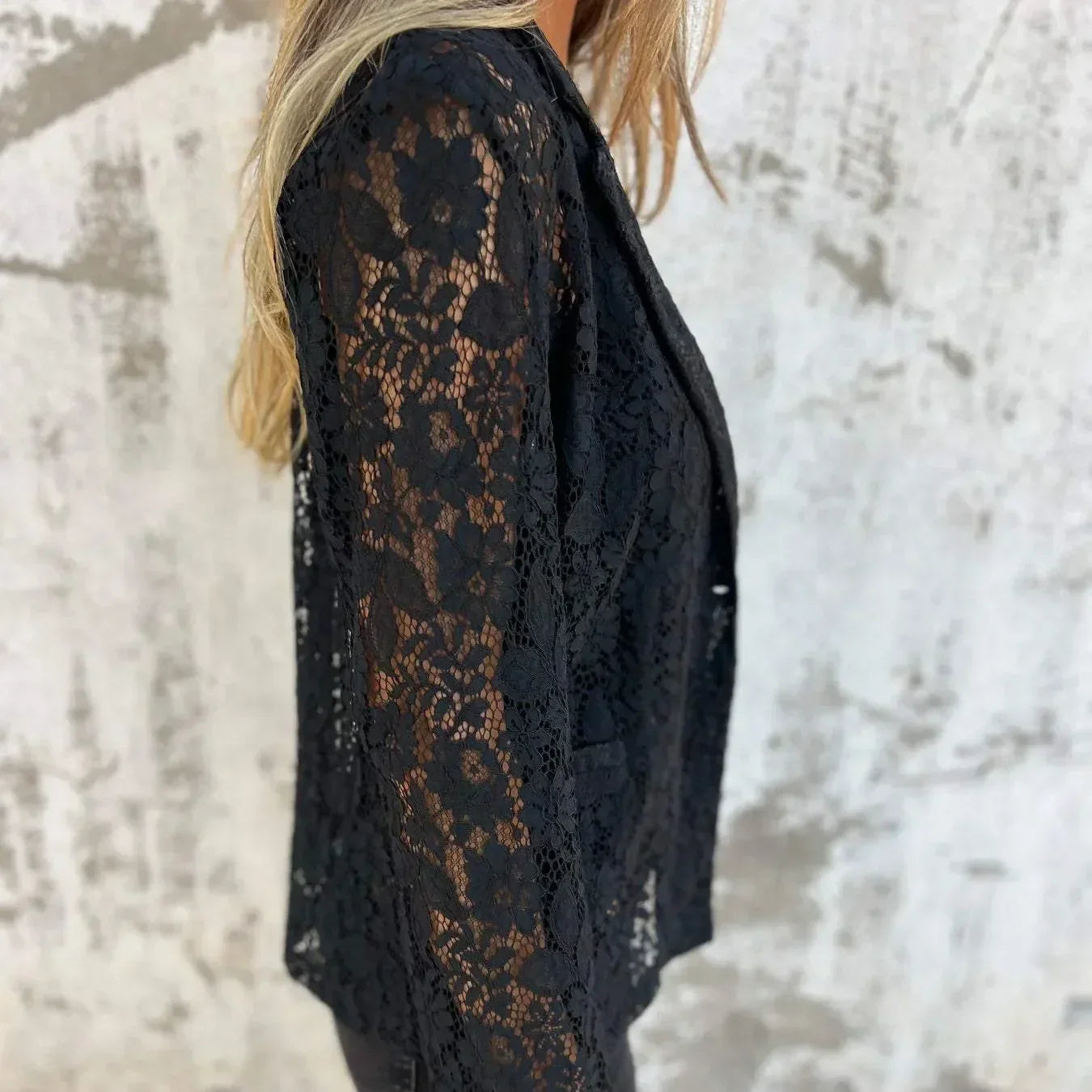 Women's Net Black Lace Blazer