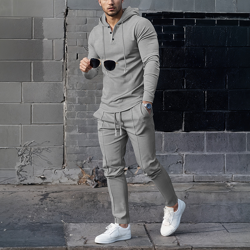 Men’s Solid Color Breathable Activewear Set